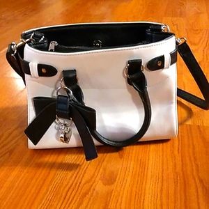 Claire's Black and White Purse